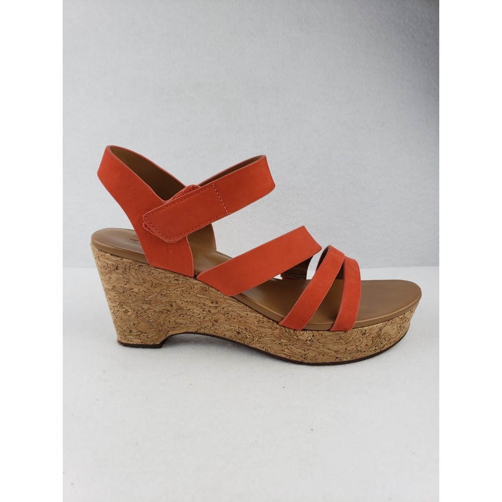 Naturalizer Womens Cynthia Melon Sorbet Wedge Sandals I0664L2601 Size 8